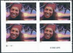 U.S. #3748 Zora Neale Hurston PNB of 4