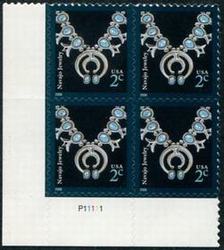 U.S. #3752 2c Navajo Necklace PNB of 4