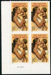 U.S. #3877 Sickle Cell Anemia PNB of 4