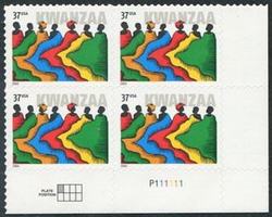 U.S. #3881 Kwanzaa PNB of 4