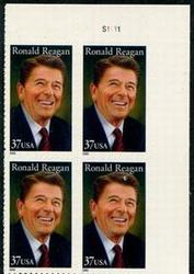 U.S. #3897 Ronald Reagan PNB of 4