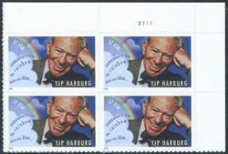 U.S. #3905 Edgar Y. "Yip" Harburg PNB of 4