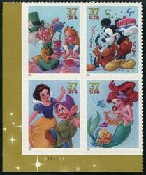 U.S. #3915a Disney: Celebration PNB of 4