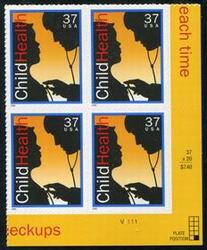 U.S. #3938 Child Health PNB of 4