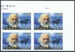 U.S. #4124 39c Longfellow PNB of 4