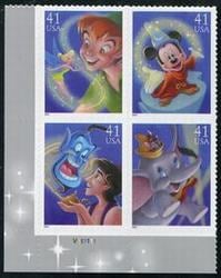 U.S. #4195a Disney Magic PNB of 4