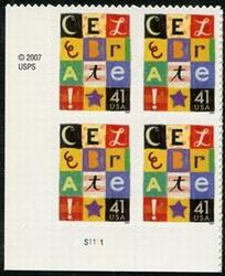U.S. #4196 Celebrate PNB of 4