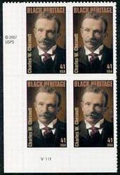 U.S. #4222 Charles W. Chesnutt PNB of 4