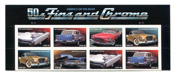 U.S.#4357a 50's Fins and Chrome Horizontal PNB 8