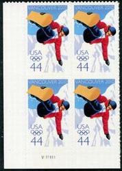 U.S. #4436 Winter Olympics PNB of 4