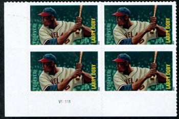 U.S. #4695 Baseball All-Stars-Larry Dolby PNB of 4