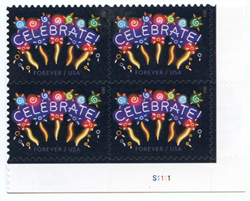 U.S. #5019 Neon Celebrate 2015 PNB of 4