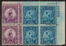 U.S. #718-19 Olympics PNBs of 4