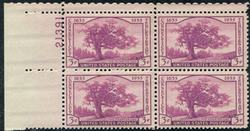 U.S. #772 Connecticut Tercentenary MNH PNB of 4