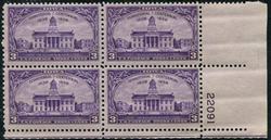 U.S. #838 Iowa Territory Centennial MNH PNB of 4