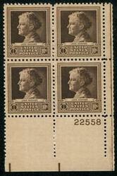 U.S. #878 10c Jane Addams MNH PNB of 4