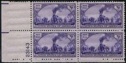 U.S. #922 Transcontinental Railroad PNB of 4