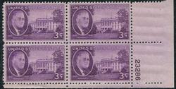 U.S. #932 FDR and White House 3c PNB of 4