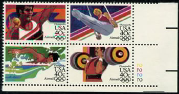 U.S. #C108b Olympics PNB of 4