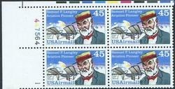 U.S. #C118 Samuel P. Langley PNB of 4