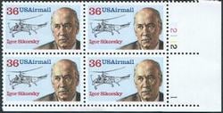 U.S. #C119 Igor Sikorsky PNB of 4