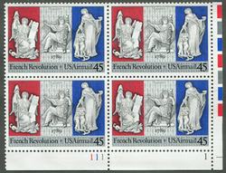 U.S. #C120 French Revolution Bicentennial PNB of 4