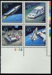 U.S. #C125a Futuristic Mail PNB of 4