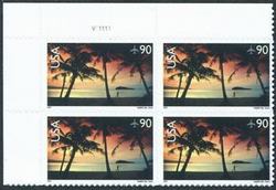 U.S. #C143 90c Hagatna Bay PNB of 4