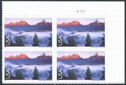 U.S. #C147 Grand Teton Airmail PNB of 4