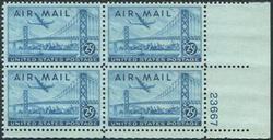 U.S. #C36 25c San Francisco-Oakland Bay Bridge PNB of 4