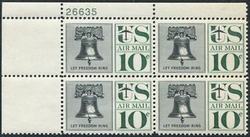 U.S. #C57 10c Liberty Bell PNB of 4