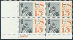 U.S. #C63 15c Statue of Liberty PNB of 4