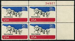 U.S. #C88 26c Mt. Rushmore PNB of 4