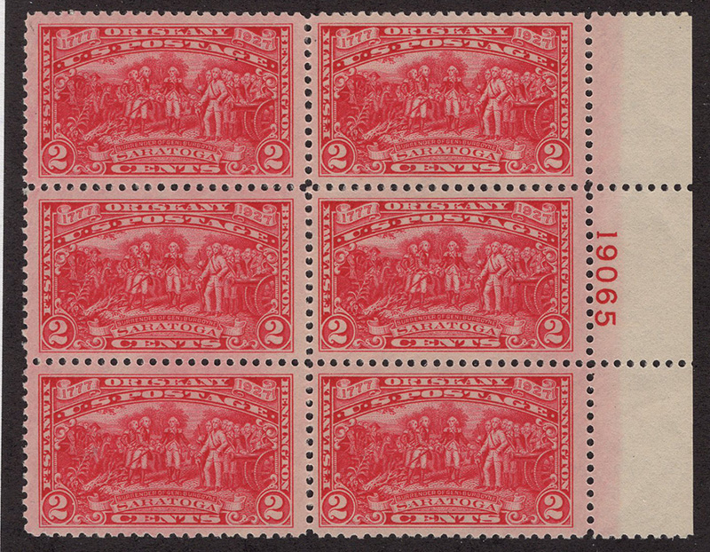 U.S. #644 Burgoyne Campaign MNH PNB of 6 - 19065