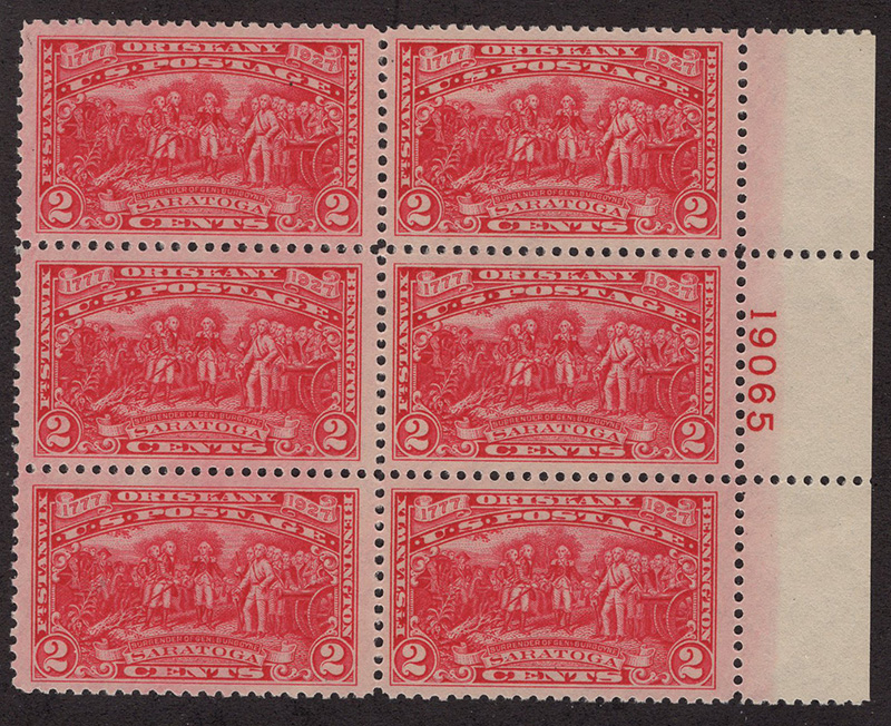 U.S. #644 Burgoyne Campaign MNH PNB of 6 - 19066