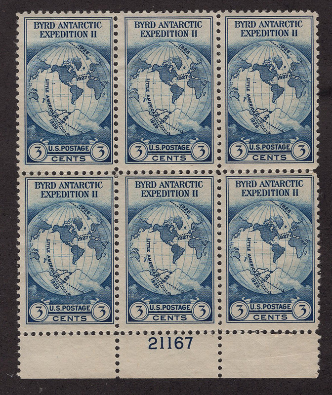 U.S. #733 Byrd Expedition MNH PNB #21167