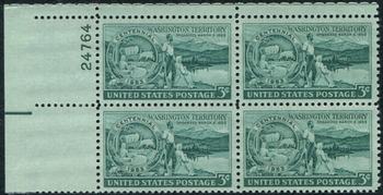 U.S. #1019 Washington Territory PNB of 4