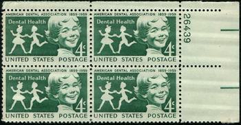 U.S. #1135 Dental Health PNB of 4