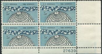 U.S. #1237 National Academy of Science PNB of 4