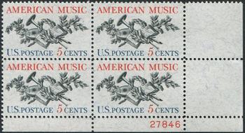 U.S. #1252 American Music PNB of 4