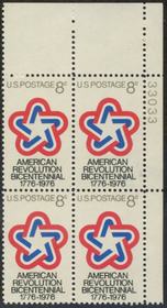 U.S. #1432 American Revolution Bicentennial PNB of 4