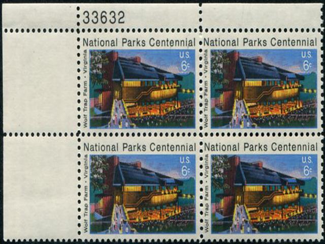 U.S. #1452 National Parks - Wolf Trap Farm PNB of 4