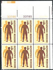 U.S. #1469 Osteopathic Medicine PNB of 6