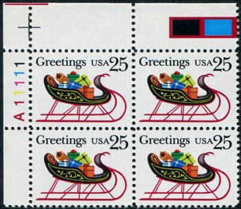 U.S. #2428 Christmas - traditional PNB of 4