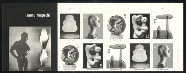 U.S. #3861a Isamu Noguchi PNB of 8