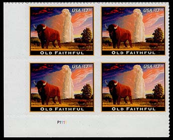 U.S. #4379 Old Faithful PNB of 4