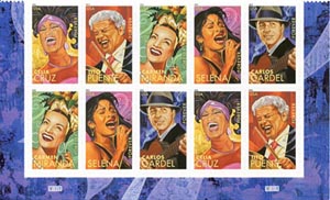 U.S. #4501a Latin Jazz Legends, PNB of 10