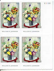 U.S. #4653 William H. Johnson, Artist  PNB of 4