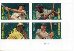 U.S. #4697b Baseball All-Stars, PNB of 4