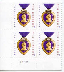 U.S. #4704 Purple Heart 2012 PNB of 4